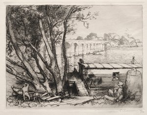 普瓦西桥（Pont de Poissy），1917年。 作者 奥古斯特·路易斯·勒佩尔
