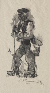 摄蛇者，1889年。 作者 奥古斯特·路易斯·勒佩尔