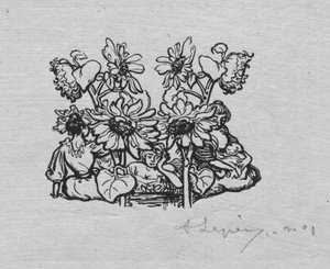 巴黎年鉴》，1897 年：  尾片，夏季 作者 奥古斯特·路易斯·勒佩尔
