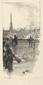 巴黎大奥古斯汀码头（Quai des Grands Augustins），巴黎。 作者 奥古斯特·路易斯·勒佩尔