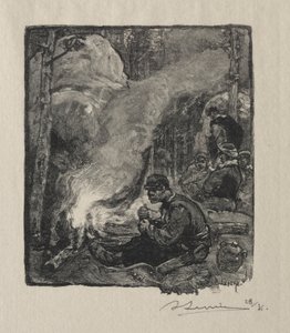 伐木工人餐，1887年。 作者 奥古斯特·路易斯·勒佩尔