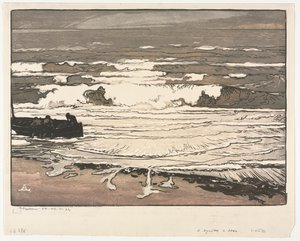 1901年9月的浪潮，1901年。 作者 奥古斯特·路易斯·勒佩尔