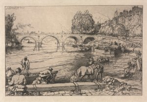 1902年，玛丽桥的饮水场。 作者 奥古斯特·路易斯·勒佩尔