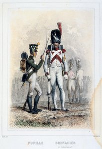 1859年第三集团的手榴弹兵和学生。