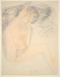 裸色 - 耳后有鞋跟 作者 奥古斯特·罗丹（Auguste Rodin）