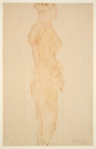 裸体站立，侧视图 作者 奥古斯特·罗丹（Auguste Rodin）