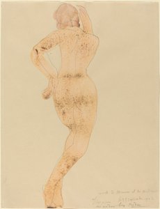 女性在行动中的后视图 作者 奥古斯特·罗丹（Auguste Rodin）