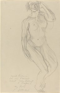 坐着的女性裸体向前看 作者 奥古斯特·罗丹（Auguste Rodin）