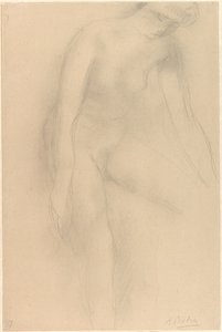 站立的女性裸体，向前弯曲 作者 奥古斯特·罗丹（Auguste Rodin）