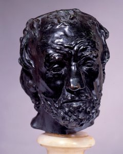 鼻子骨折的人的头 奥古斯特·罗丹（Auguste Rodin，1840-1917 年）的雕塑 19 世纪巴黎，罗丹博物馆 作者 奥古斯特·罗丹（Auguste Rodin）
