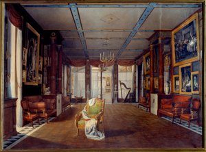 Le Sa​​lon musique au chateau de la Malmaison 1812 年 奥古斯特·加内雷 (1785-1824) 作画，1812 年 0.66x0.91 m Malmaison，城堡博物馆