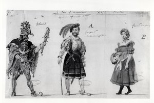 1832年Victor Hugo（1802-85）的“Le Roi s&39;amuse”服装设计