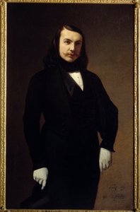 Theophile Gautier (1811-1872) 诗人小说家和评论家的肖像 Auguste de Chatillon (1813-1881) 1839 Sun. 1,3x0,84 m 巴黎，博物馆 Carnavalet - Theophile Gautier (1811-1872) 的肖像，诗人、小说家和文学评论家。 八月作画