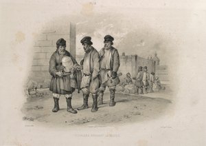 喝酒的建筑商从：1845年圣以撒大教堂的建造