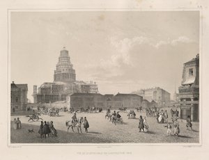 1838年的建筑工作来自：1845年圣以撒大教堂的建设
