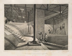 拱门的一部分和金属屋顶来源：圣以撒大教堂的建造，1845年