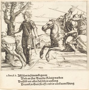 被约伯杀死的押沙龙，1548年。 作者 奥古斯丁·赫希沃格尔