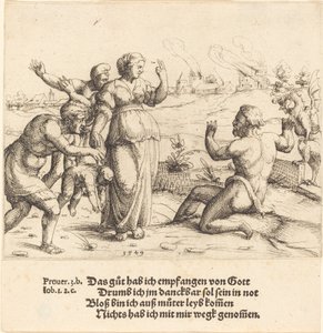 约伯知道他的不幸，1549年。 作者 奥古斯丁·赫希沃格尔