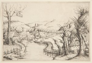 蜿蜒木桥上的风景 作者 奥古斯丁·赫希沃格尔