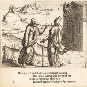 基督的诱惑》，1548年。 作者 奥古斯丁·赫希沃格尔