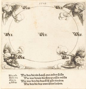 对文士和法利赛人宣布的祸害，1549年。 作者 奥古斯丁·赫希沃格尔