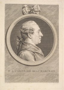 PA Caron de Beaumarchais的肖像，1773年。
