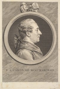 PA Caron de Beaumarchais的肖像，1773年。