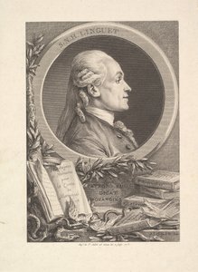 西蒙-尼古拉-亨利-林格特的肖像，1773年 作者 皮埃尔·菲利普·肖法尔