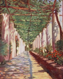 阿马尔菲卡普西尼酒店露台，盛夏（彩色石版画）