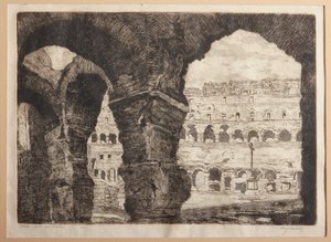 罗马，斗兽场拱门（蚀刻版画，纸本）