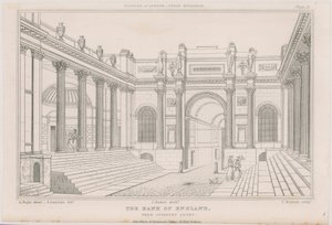 英格兰银行，Lothbury Court 作者 奥古斯都·查尔斯·普金