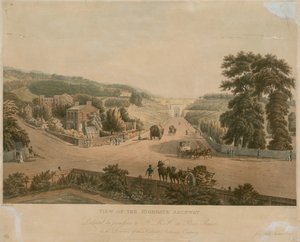 Highgate拱门的看法 作者 Augustus Charles Pugin