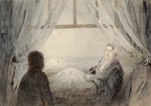Harriet Martineau在沙发上的肖像，1844年（纸上写着） 作者 奥古斯都·利奥波德蛋