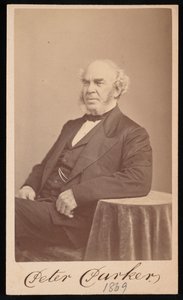 彼得-帕克1804-1888年的画像，1869年。 作者 奥古斯都·马歇尔