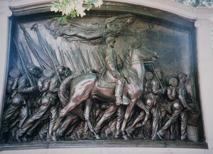 罗伯特·古尔德·肖（Robert Gould Shaw，1837-63 年）纪念非裔美国人第 54 马萨诸塞州团