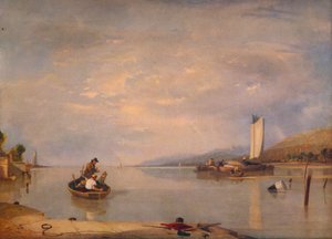 死定的平静，考斯城堡外的船只，c1841