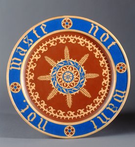 面包板，由Minton and Company制造，c.1849（陶瓷） 作者 奥古斯都·韦尔比·诺斯莫尔·普金