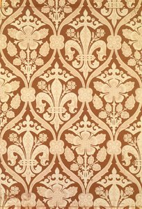 &39;Fleur-de-Lis&39;，由S. Scott设计并由Cole and Sons制作的复制壁纸，为议会大厦，1845-50（另见87555）