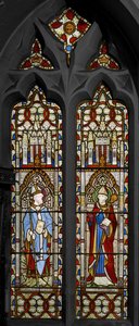 St. Boniface和St. Swithin，1852年（彩色玻璃） 作者 奥古斯都·韦尔比·诺斯莫尔·普金