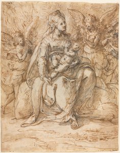 圣母玛利亚（Madonna and Child with Angels），1500年代后期。