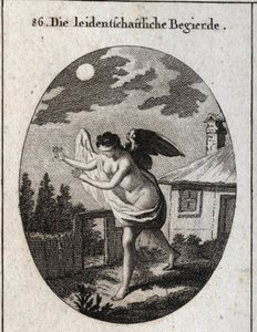 贪婪的寓意，代表着盲目的欲望，其饥饿感是不确定的。雕刻在 "Iconologie oder Ideen aus dem Gebiet der Leidenschaften und Allegorien bildich dargestellt fur Zeichner, Mahler, Dichter, Gelehrte, Erzieher und befunde Hoherer Ge "中。 作者 奥地利学派