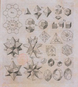几何形状，来自Harmonices Mundi by Johannes Kepler（1571-1630），发表于1619年的林茨 作者 Austrian School