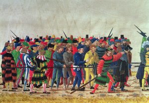 马克西米利安一世（1459-1519）的守卫法国囚犯 作者 奥地利学派