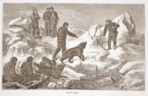 与狗一起狩猎，1876年 作者 奥地利学派