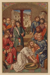 Jesus pedes discipulorum lavat (chromolitho) 作者 奥地利学派