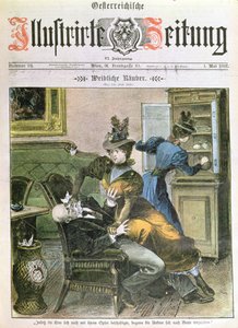 Lady Robbers，Illustrierte Zeitung的头版，1897年5月 作者 奥地利学派
