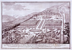 壮观的花园和Baron de Huldenburg宫殿，由他于1719年在Widlingsau建造 作者 奥地利学派
