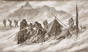1876年暴风雪期间，泪水扩大了 作者 奥地利学派