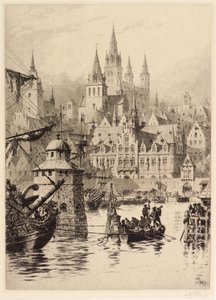 Gothic Towers and River, Cologne 作者 阿克塞尔·黑格（Axel Haig）