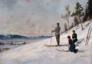 滑雪者（布面油画）